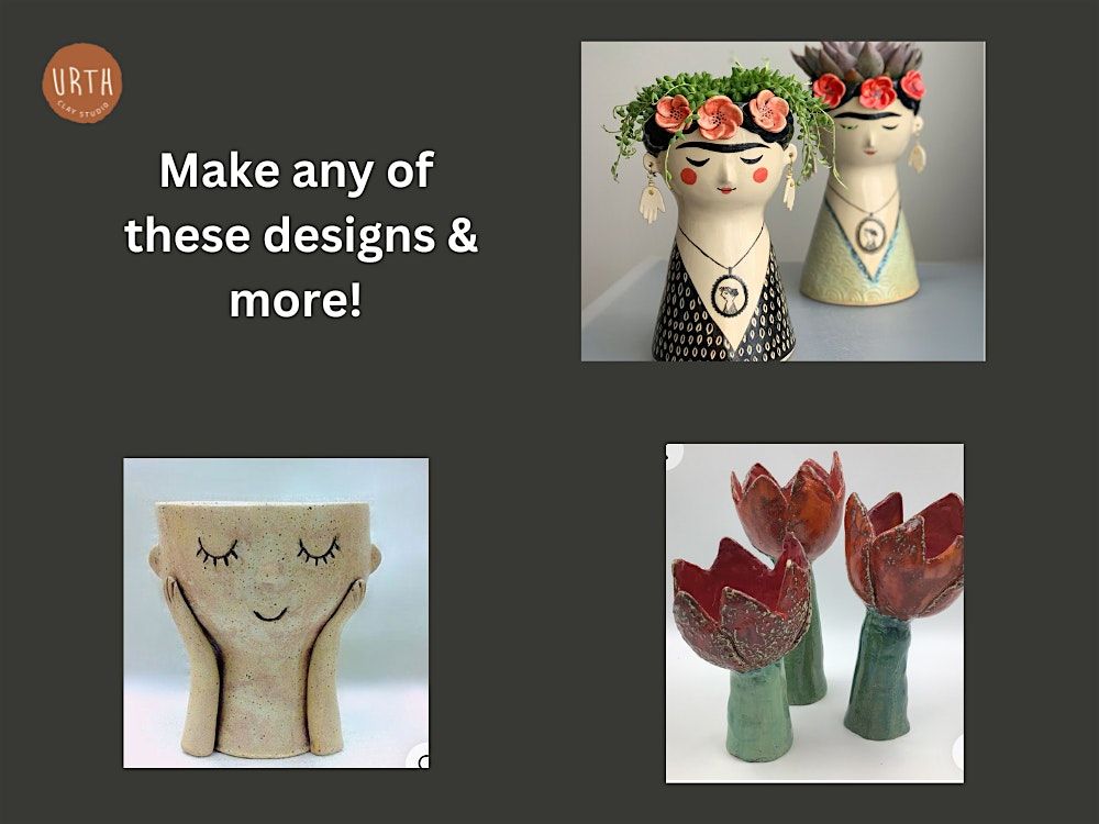 Pottery Social Clay - Make Your Own Face Planter, flowers vase -  Melbourne | Event in Strathmore | AllEvents