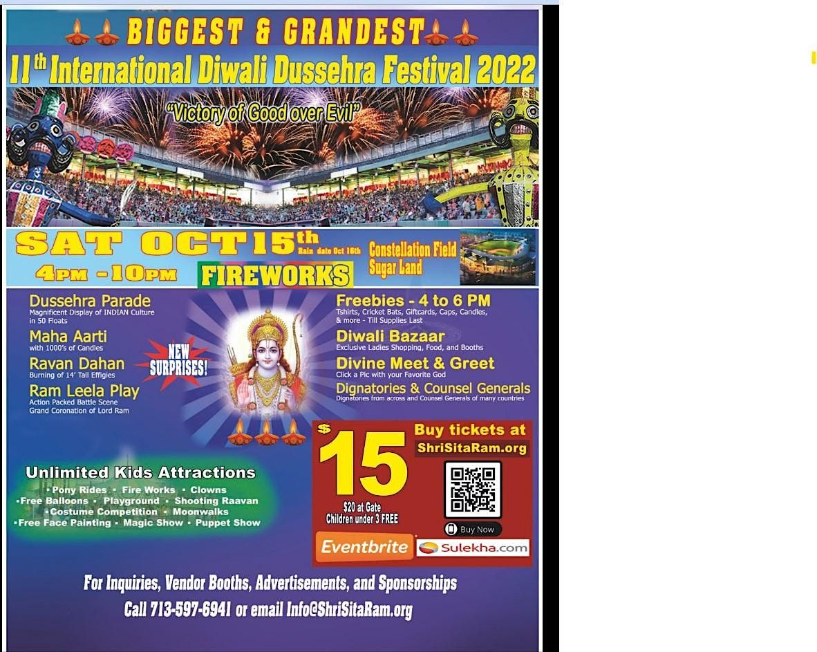 Dussehra Diwali Festival in Sugar Land/Houston, Constellation Field