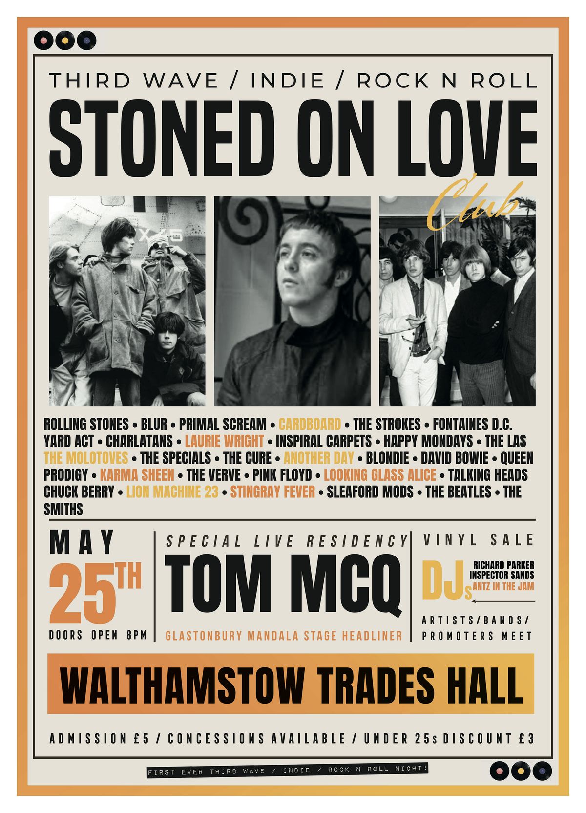 Stoned on Love Feat Tom McQ/ Antz in the Jam, Walthamstow Trades Hall