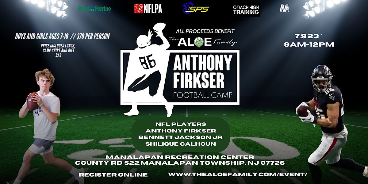 Anthony Firkser Football Camp in Manalapan NJ, Manalapan Recreation