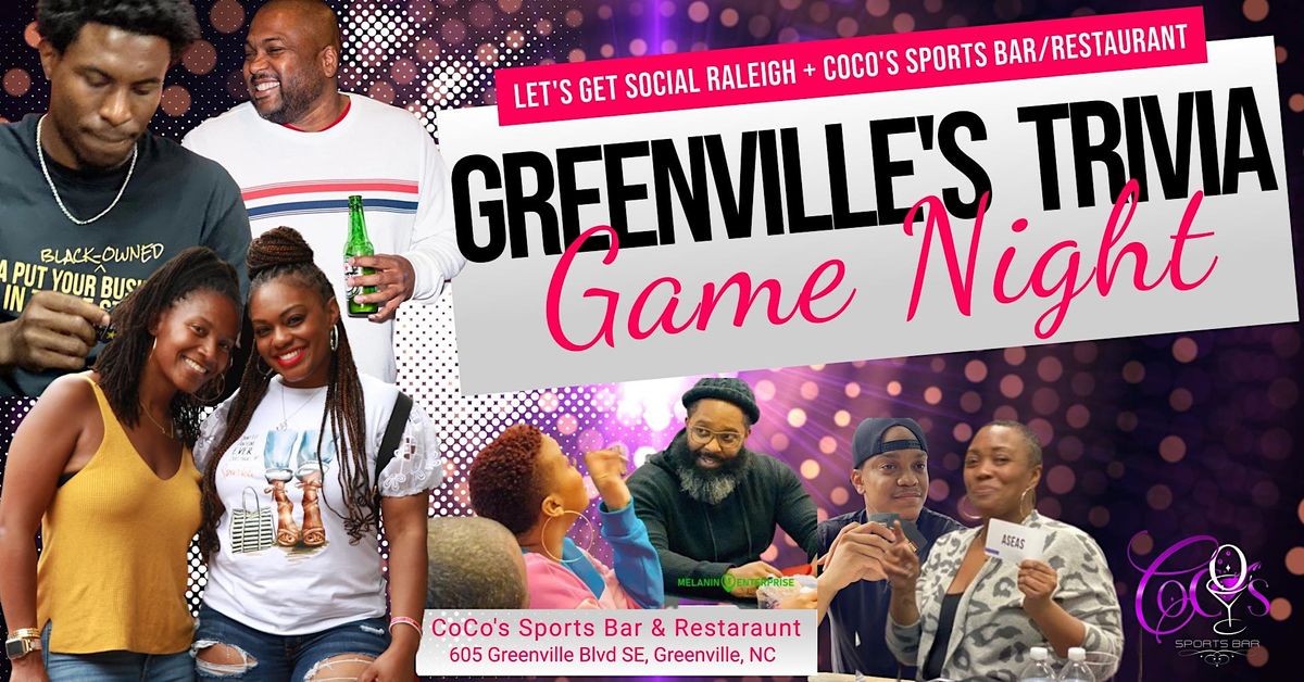 Greenvilles Black Trivia Game Night, CoCo's Sports Bar/Restaurant
