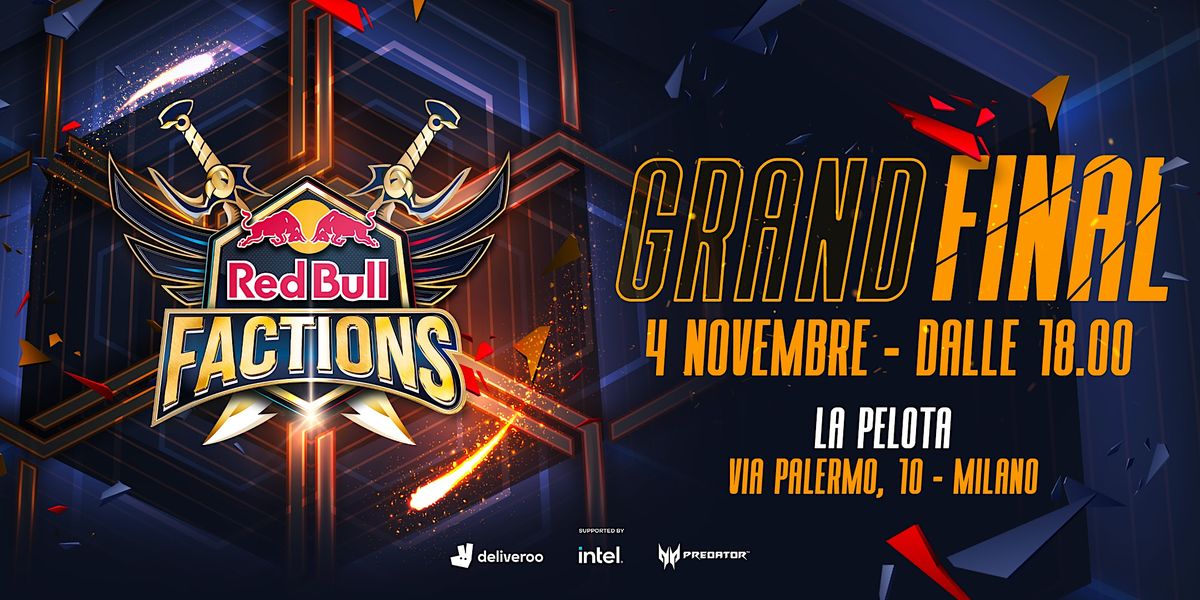 Red Bull Factions 2022 Finale La Pelota Jai Alai Milano November 4 