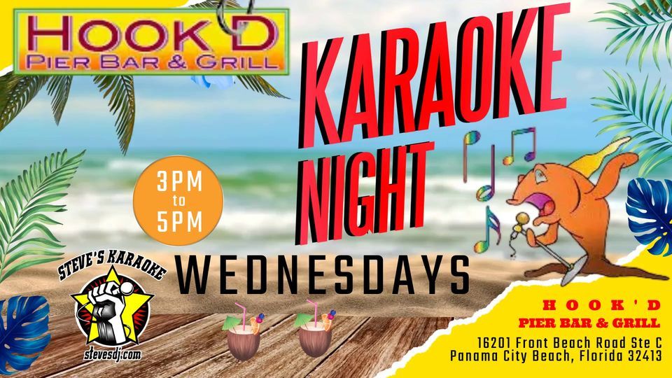 Wednesday Karaoke Nights at HookD Pier Bar!, Hook'd Pier Bar & Grill