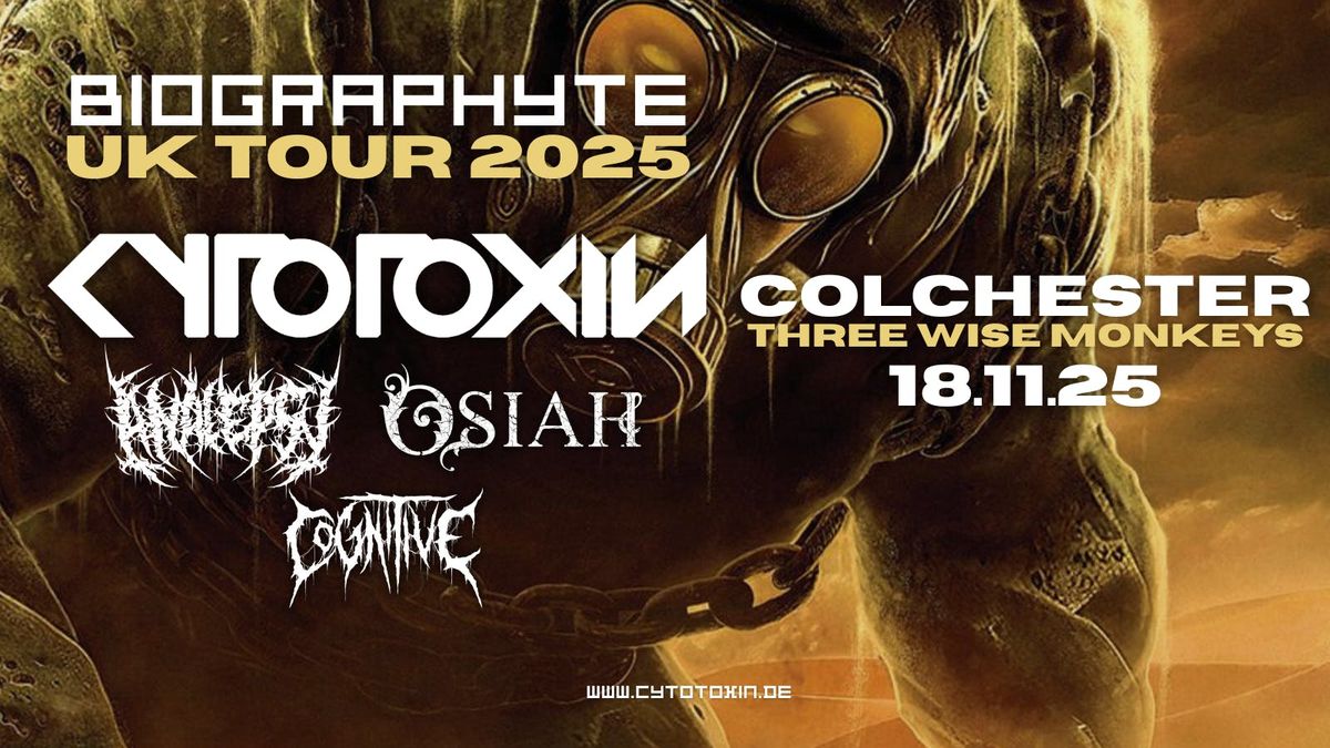 CYTOTOXIN + ANALEPSY, OSIAH + COGNITIVE @ TWM, COLCHESTER, 18 November | Event in Colchester | AllEvents