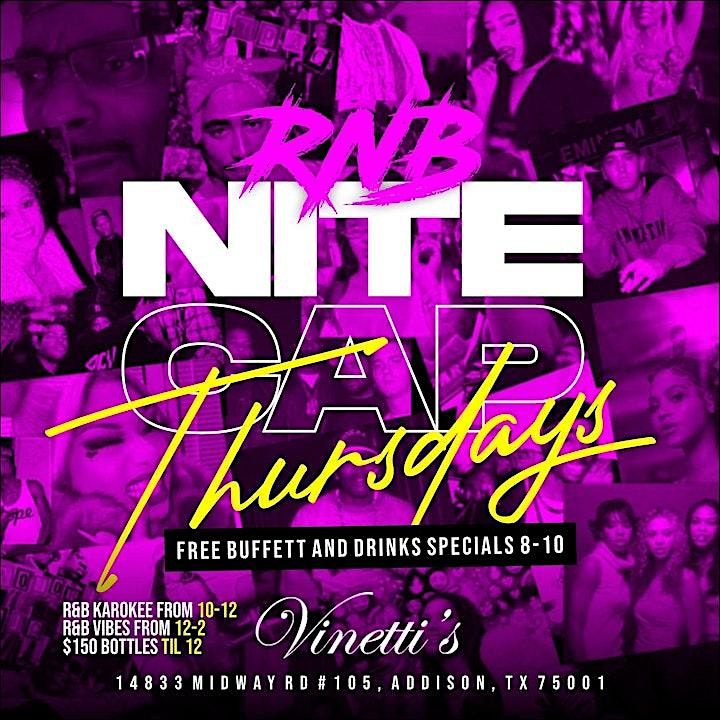 NightCap Thursdays!  R&B Night with R&B Karaoke and Free Buffet | Event in Addison | AllEvents