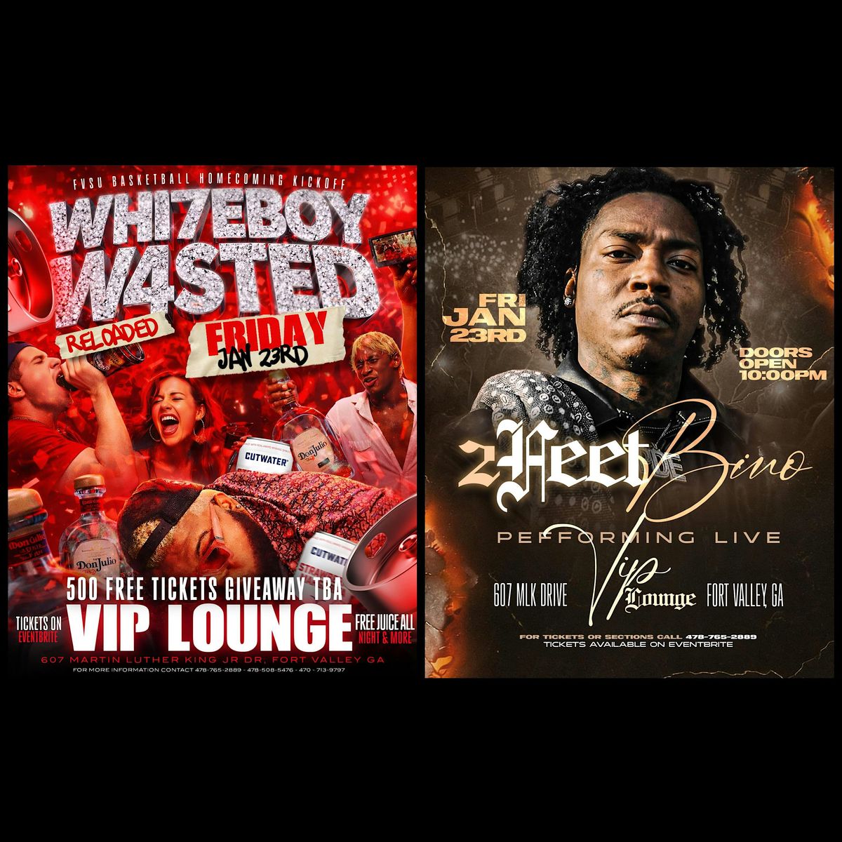 WHI7E BOY W4STED Reloaded/ 2 Feet Bino performing live