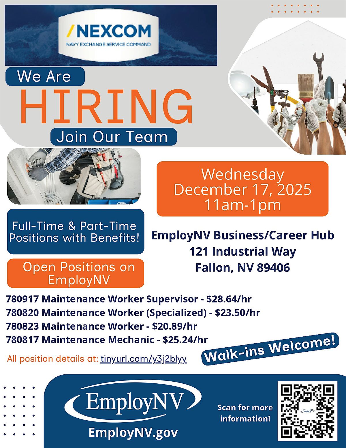 NEXCOM Hiring Event, 17 December | Event in Fallon | AllEvents