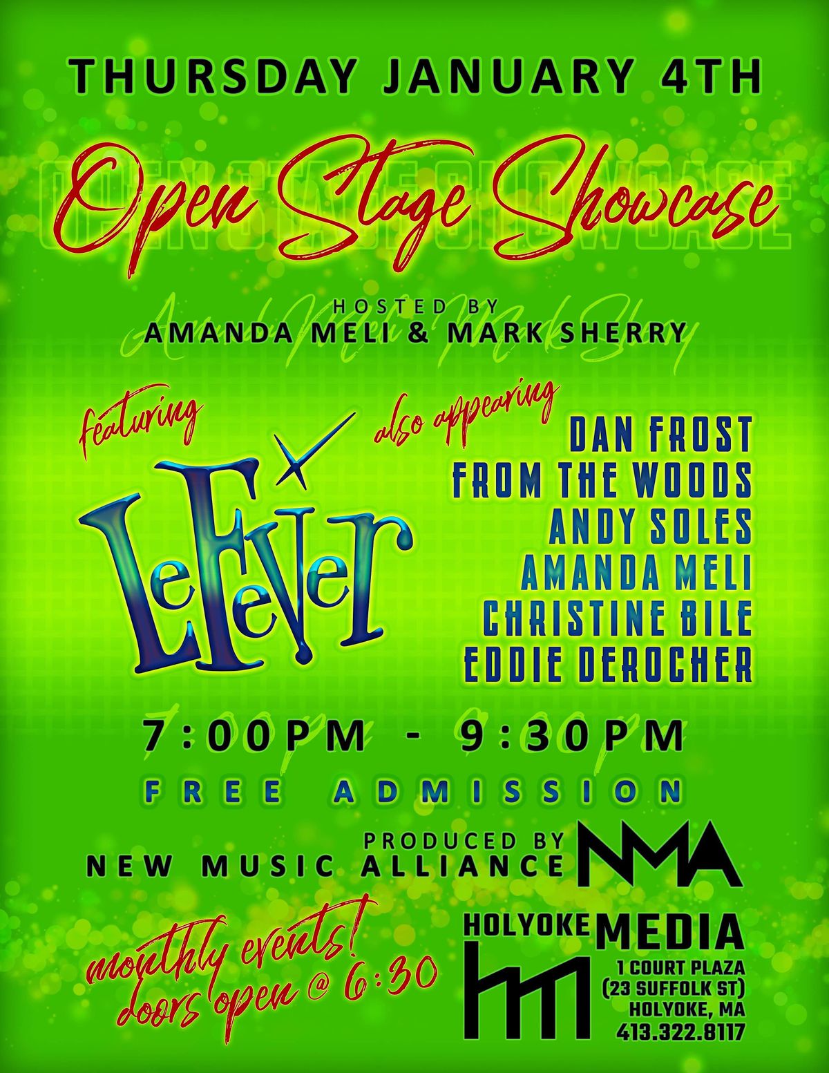 Open Stage Showcase; free show featuring LeFever & 6 other Original ...