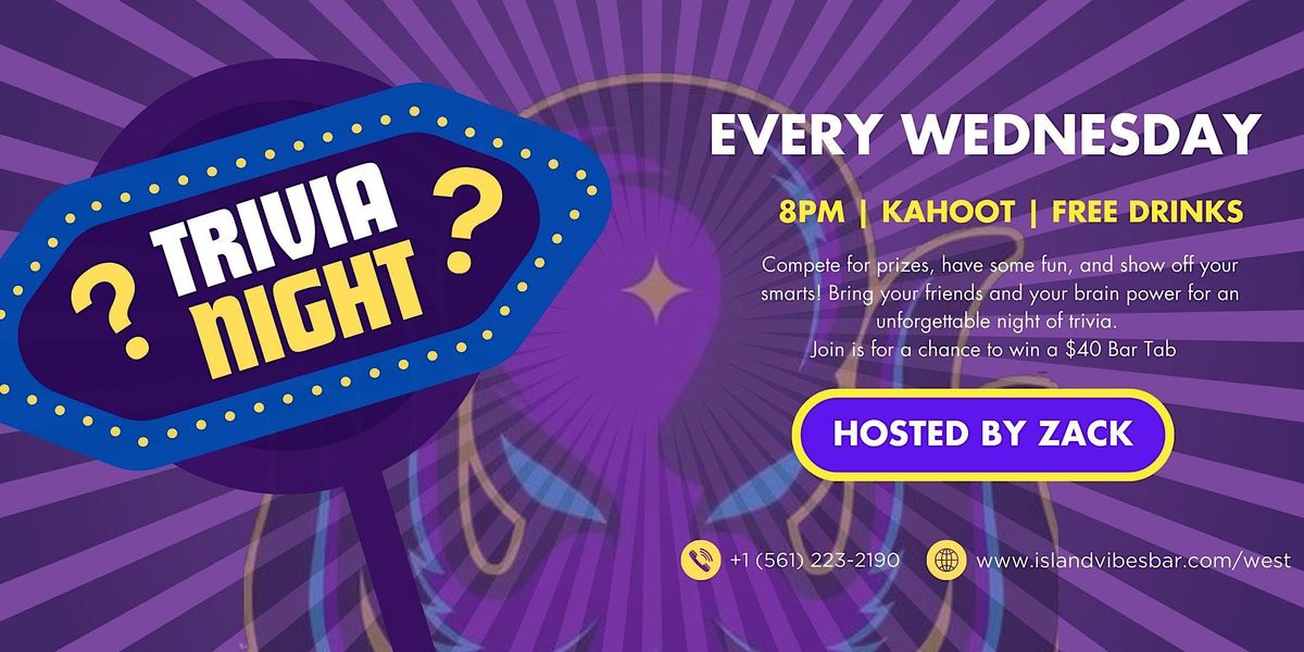 Trivia Night hosted by Zack!, 11150 Okeechobee Blvd, Royal Palm Beach