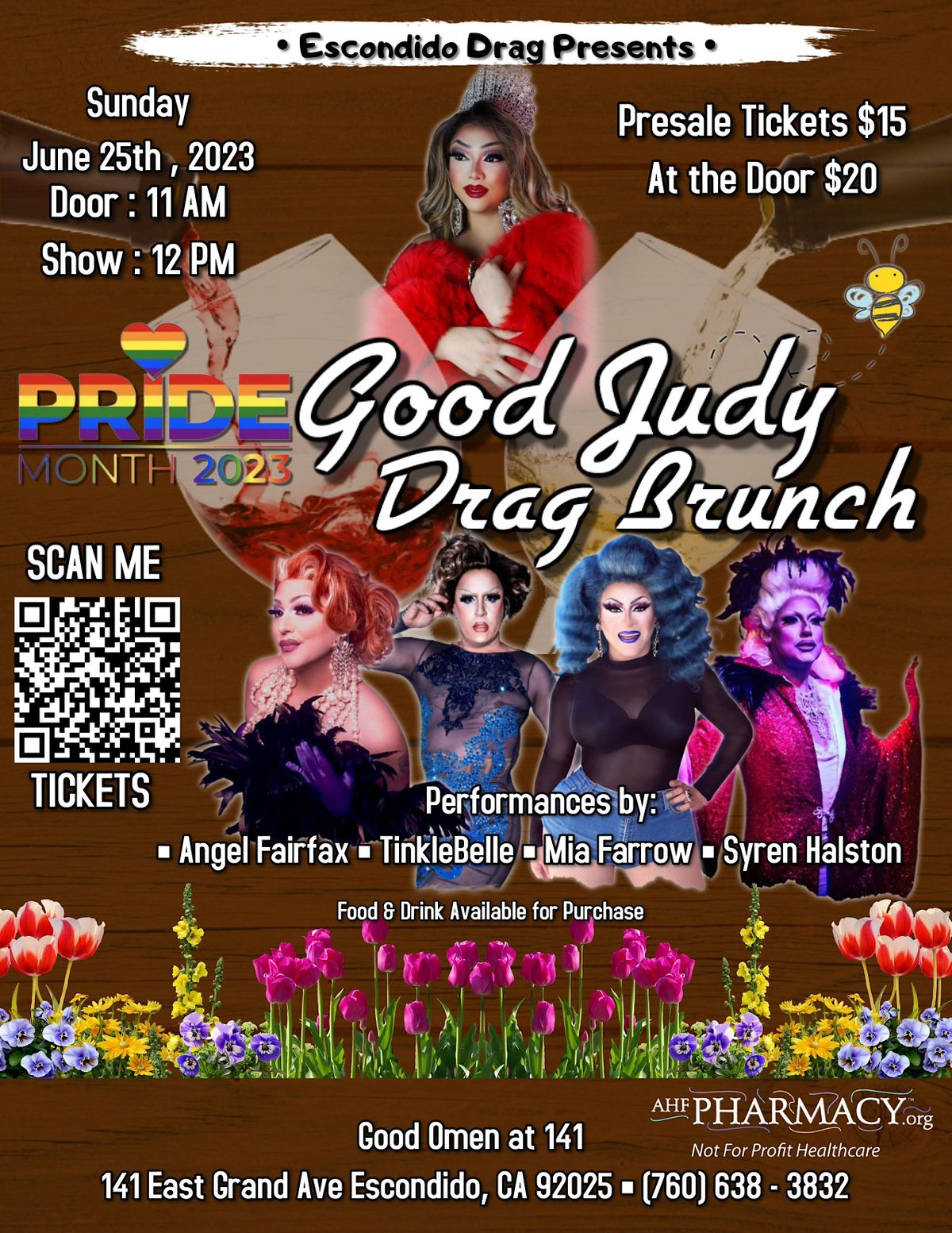 ESCONDIDO PRIDE GOOD JUDY DRAG BRUNCH, Good Omen, Escondido, June 25