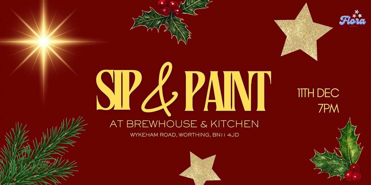 Christmas bauble Sip & Paint at Brewhouse, 11 December | Event in Worthing | AllEvents