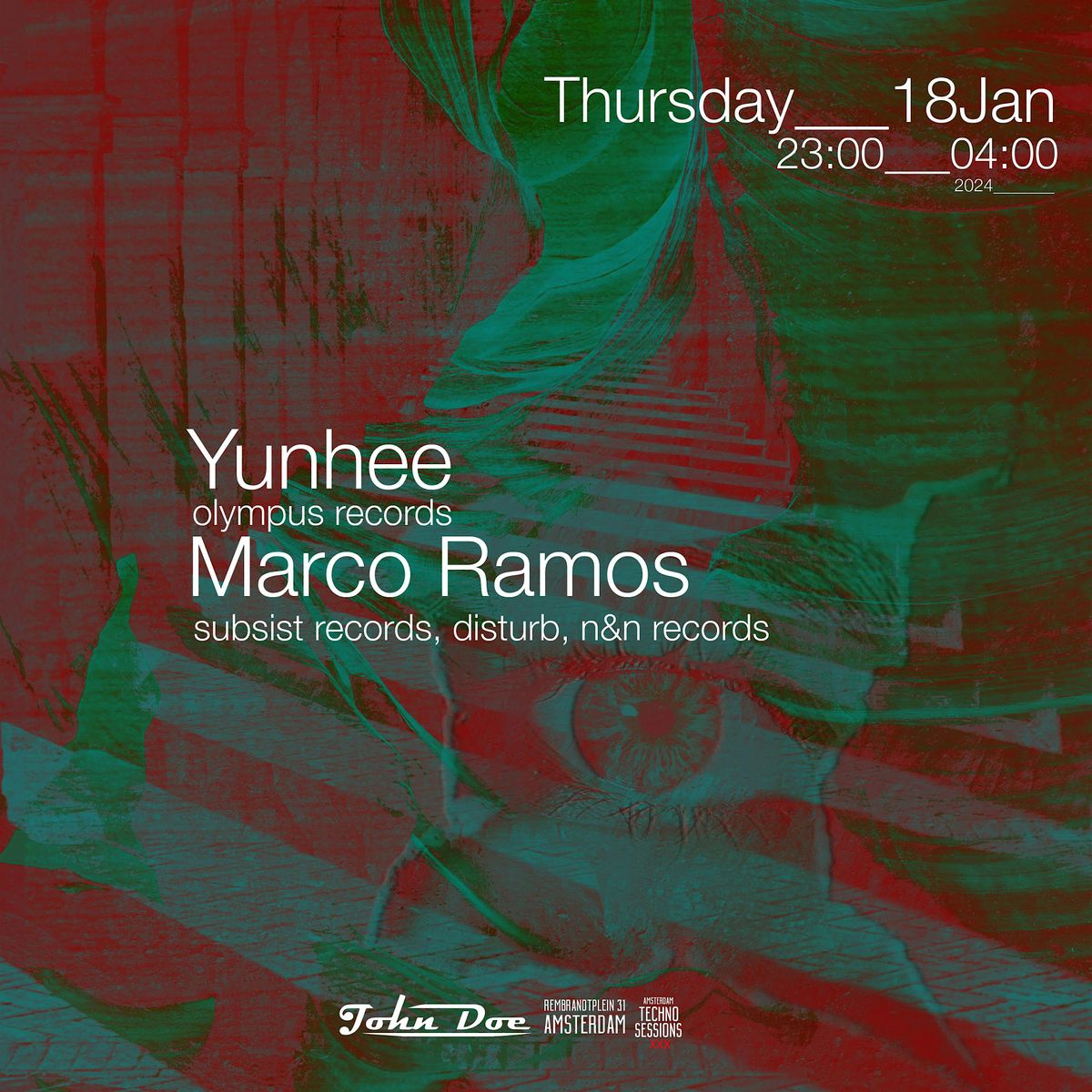 Amsterdam Techno Sessions w/ Yunhee & Marco Ramos, Rembrandtplein 31