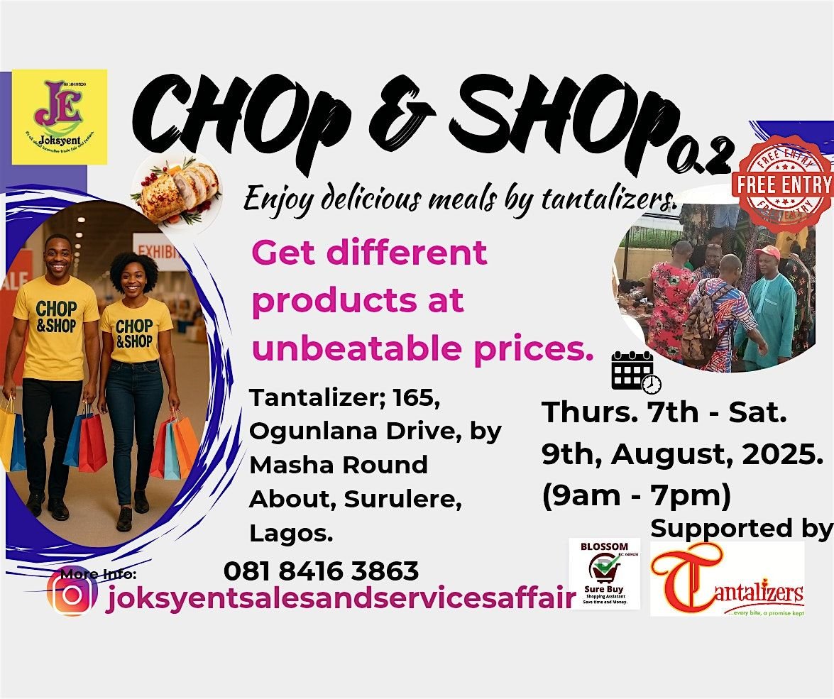 CHOP AND SHOP BEST BUY  POP UP SALES., 7 August | Event in Lagos | AllEvents