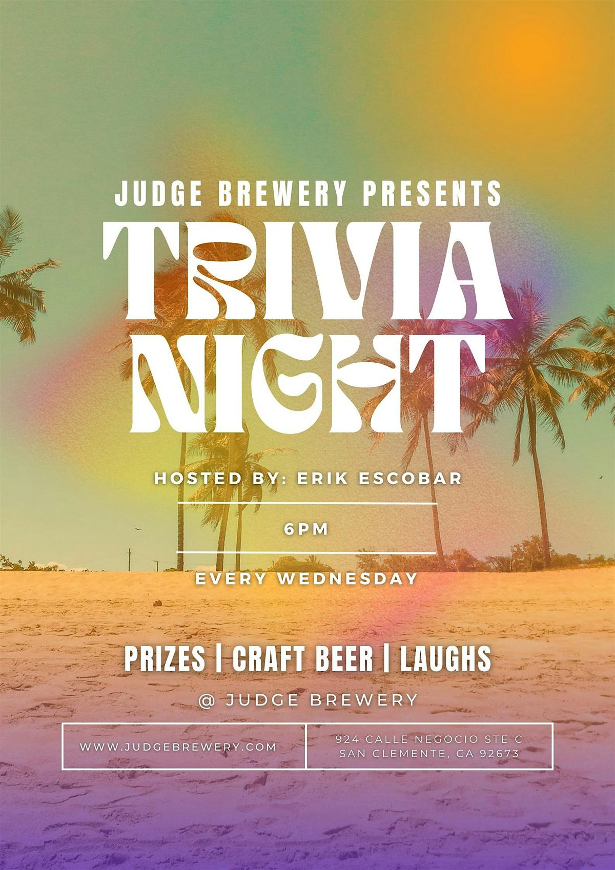 Trivia Night @ Judge Brewery | Event in San Clemente | AllEvents