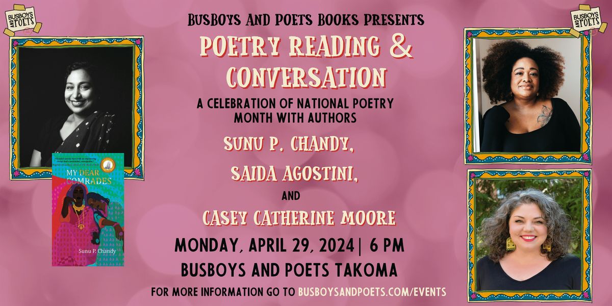 POETRY READING & CONVERSATION | A Busboys and Poets Books Presentation ...