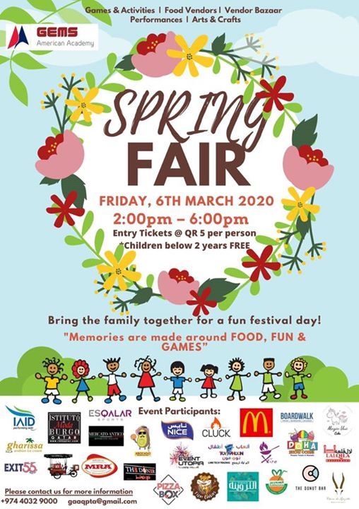 Spring Fair 2020 At Gems American Academy Qatar Wakra