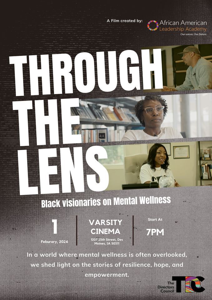 Through The Lens: A Documentary, The Varsity Cinema, Des Moines, 1 ...