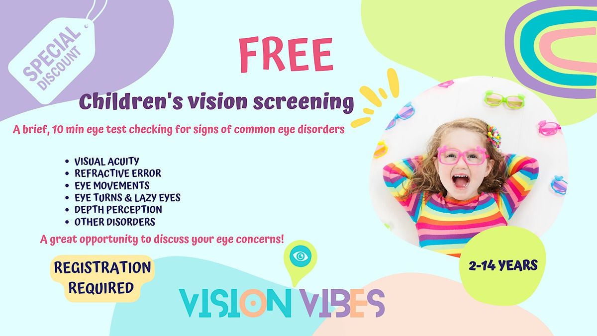 Free Childrens Vision Screening Session, Libraries ACT - Gungahlin, Meeting Room 1, 20 April ...