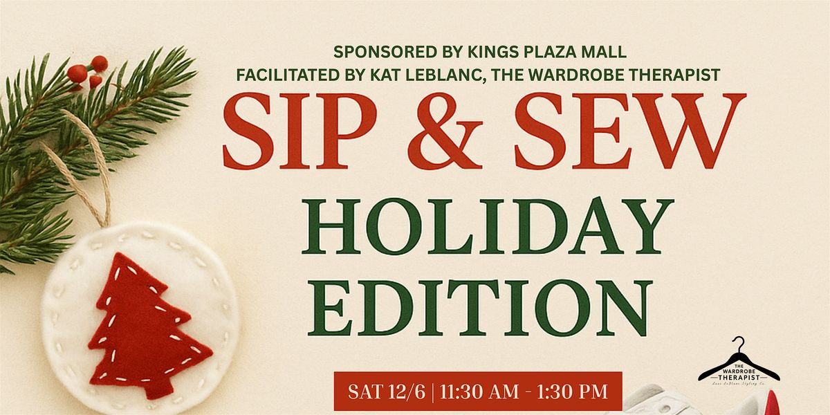 Sip & Sew - Holiday Edition, 6 December | Event in Brooklyn | AllEvents