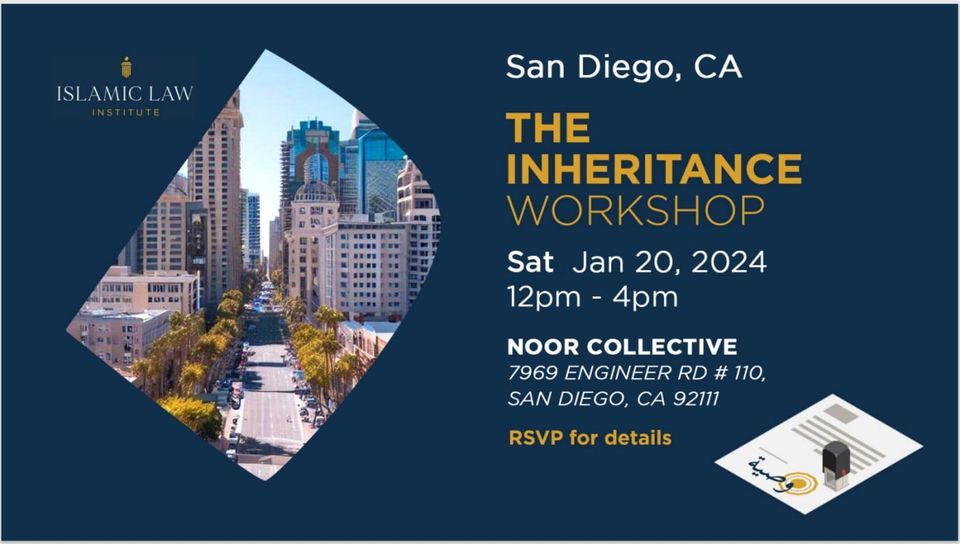 Islamic Inheritance Workshop [Walk away with a completed legal will ...