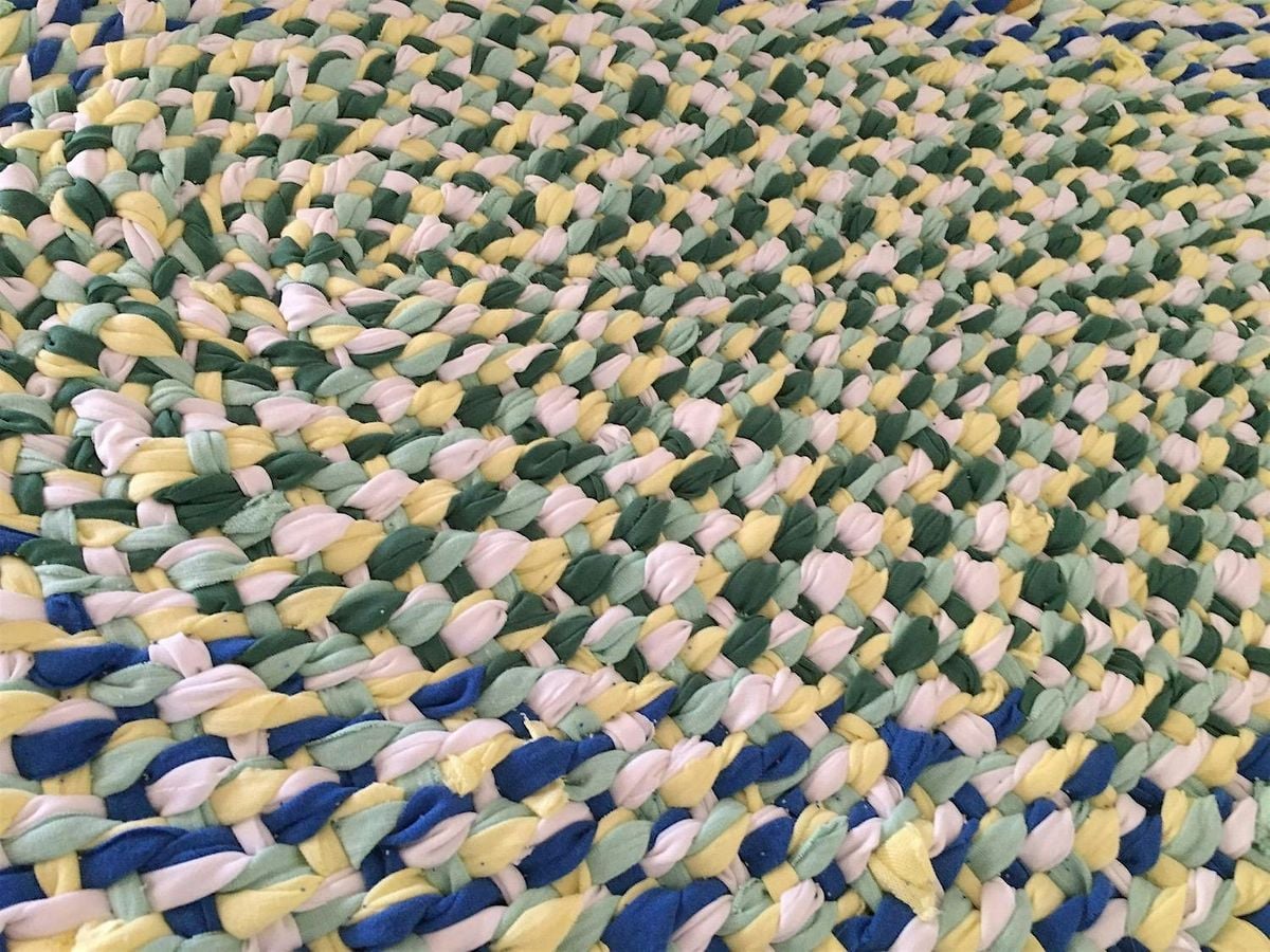 Grey Braided Rag Rug Braided Rag Rug Making Class for Beginners, Canning Bridge Community ...