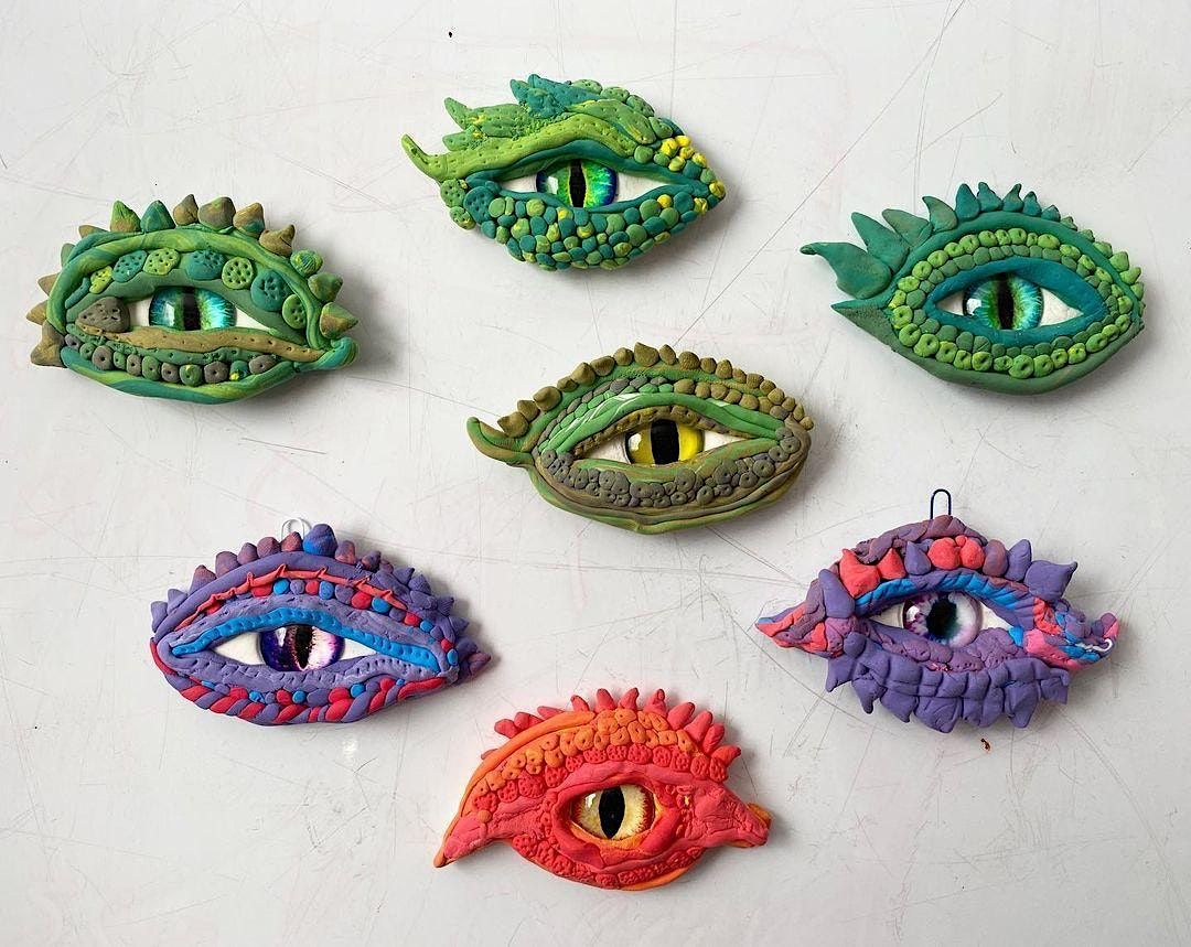 Summer Arts & Crafts Clay Dragon Eyes, Wasaga Beach Public Library, 6