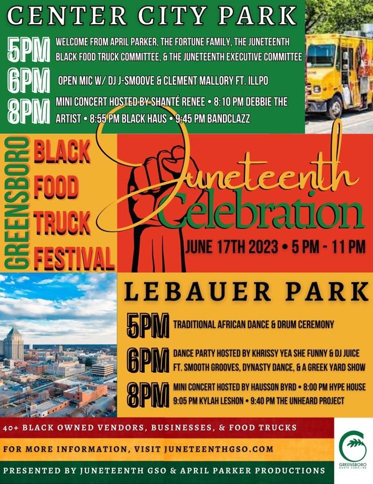 Black Food Truck Festival, LeBauer Park at Greensboro
