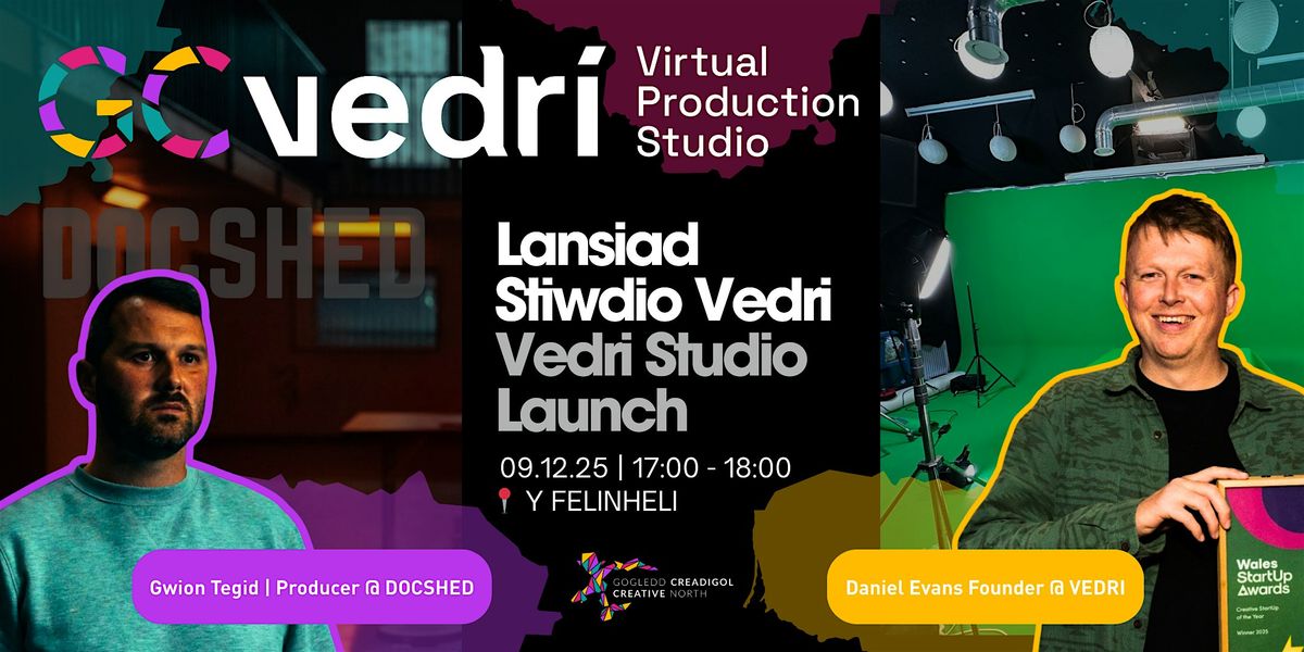 Lansiad Stiwdio Vedri & Cyfarfod GC | Vedri Studio Launch & GC Meet Up, 9 December | Event in Y Felinheli