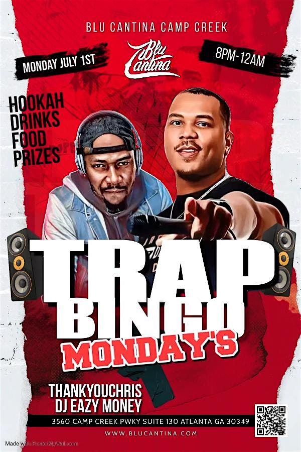 Trap Bingo Mondays @ BLU CANTINA Camp Creek! ThankYouChris Hosting | Event in Atlanta | AllEvents