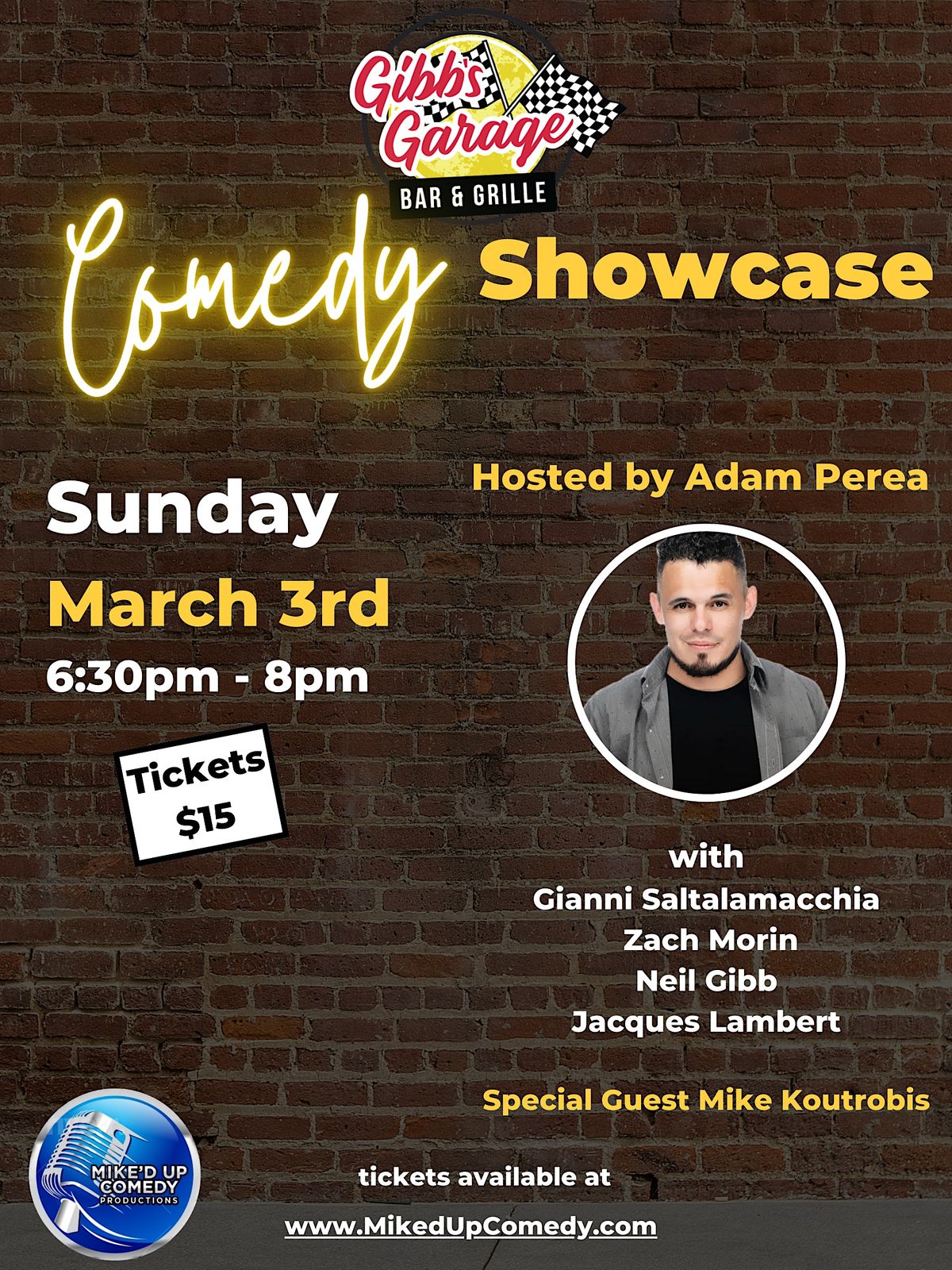 Gibbs Garage Comedy Showcase, Gibb's Garage Bar and Grille, Portsmouth