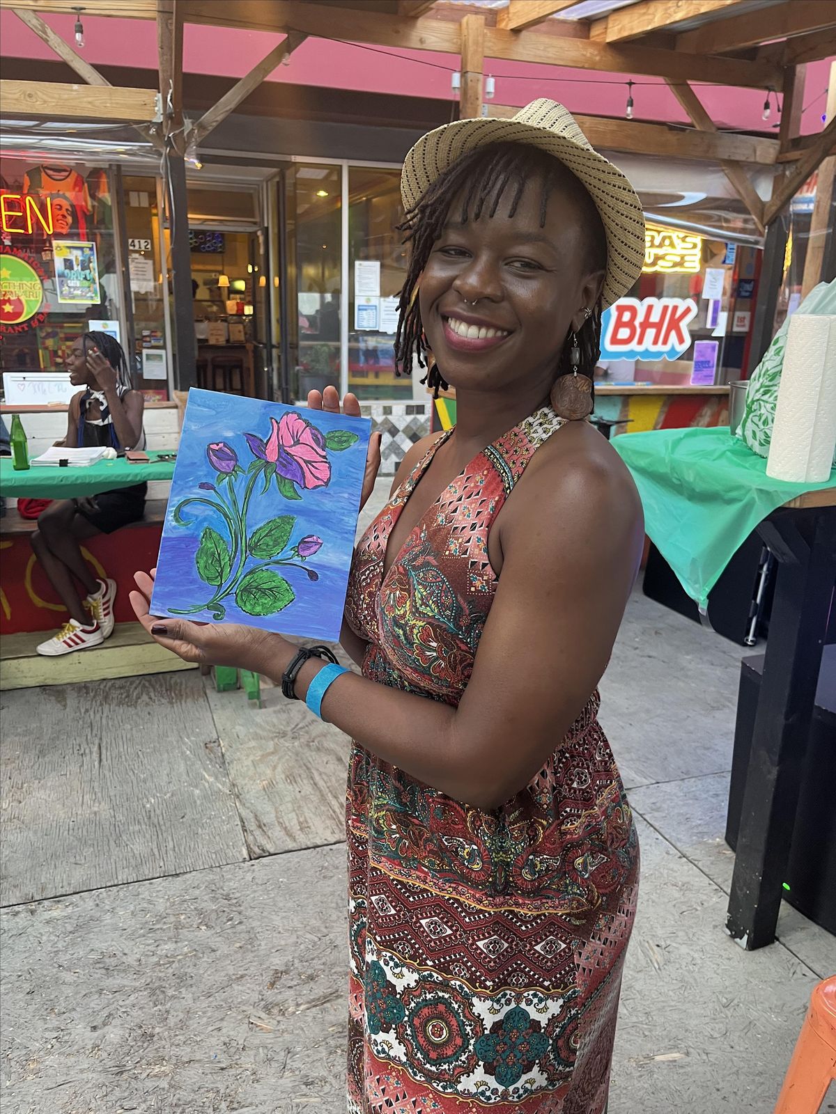 Puff and Paint, Minto Jamaican Restaurant, Oakland, 24 September 2023