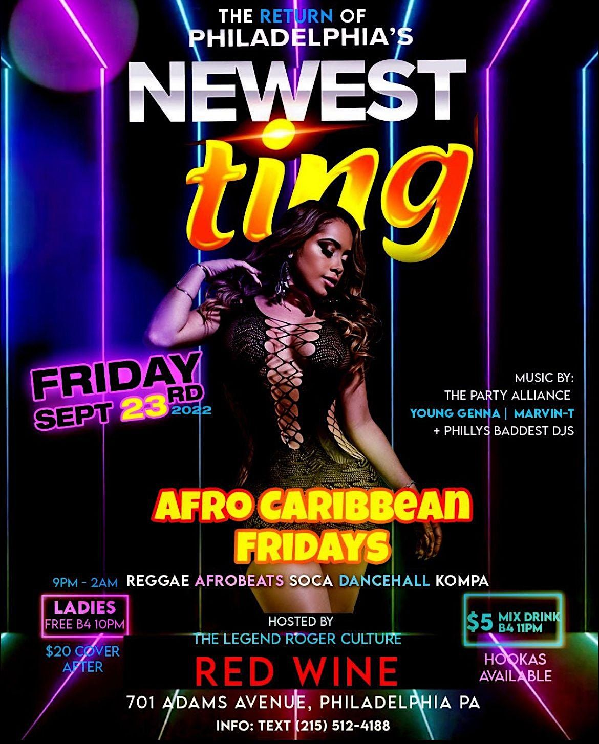 AFRO CARIBBEAN FRIDAYS PHILADELPHIAS NEWEST TING, Red Wine Restaurant