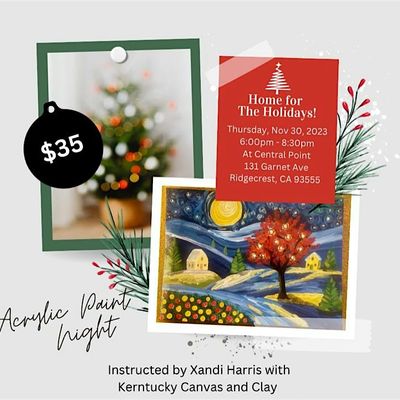Acrylic Paint Night - Home for the Holidays, Central Point Event Venue