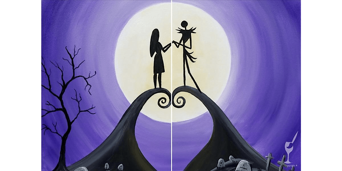 Spooky Couple - Paint and Sip in Houston | Classpop!™, 13 December | Event in Baytown | AllEvents