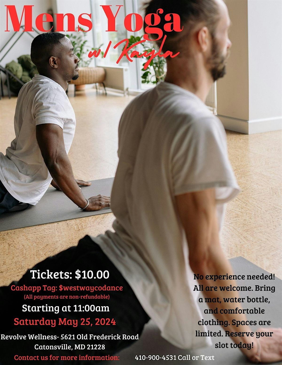 Mens Yoga, Revolve Wellness Studios, Harlem Lane, Catonsville, MD, USA
