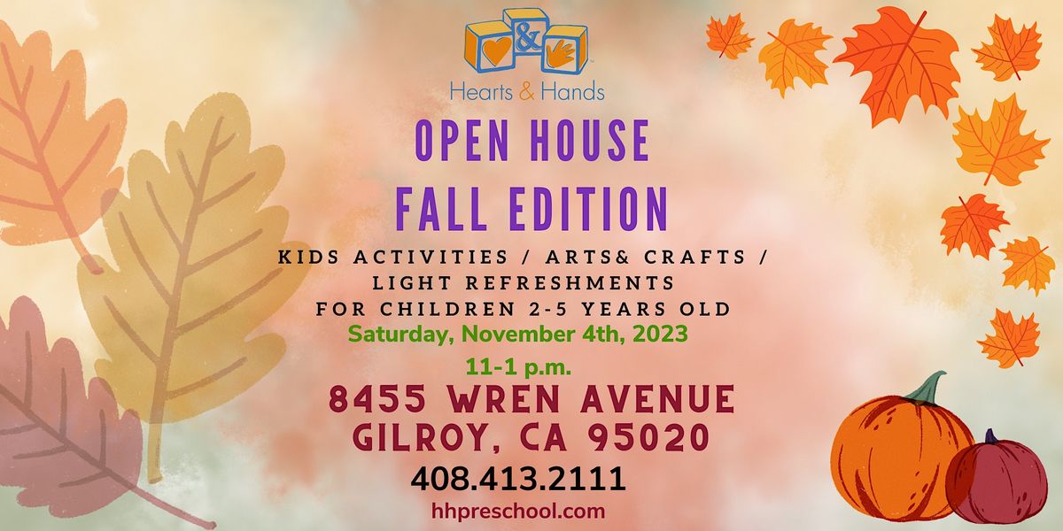 OPEN HOUSE FALL EDITION, 8455 Wren Ave, Gilroy, 4 November 2023 AllEvents.in