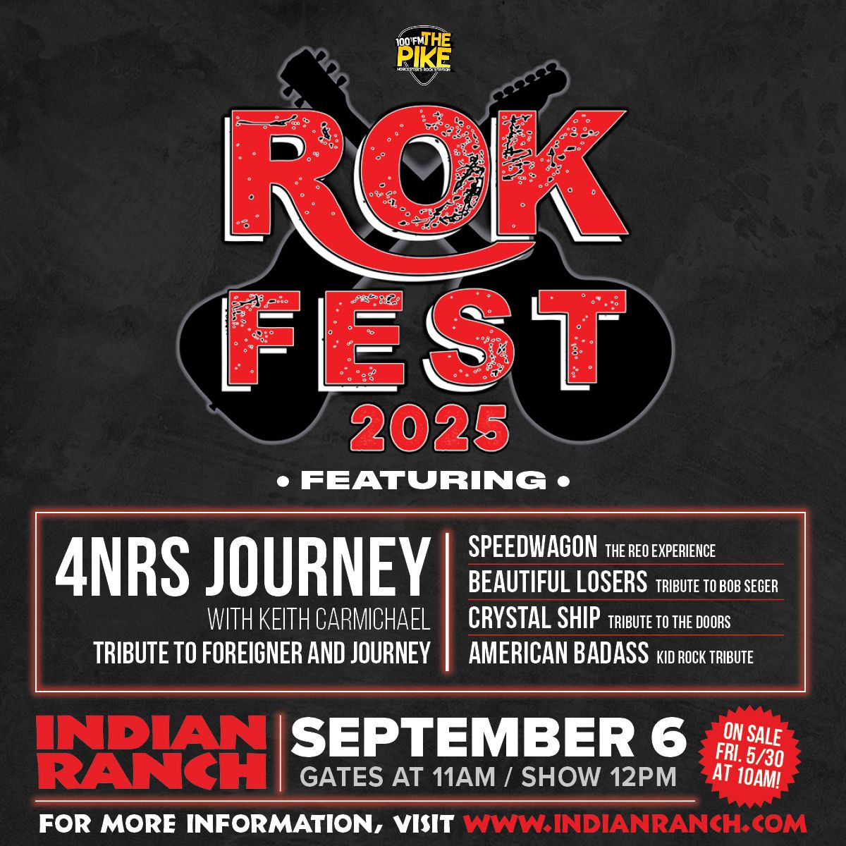 The Pike RokFest: American Badass  Crystal Ship  Beautiful Losers  Speedwagon & 4NRS Journey, 5 September