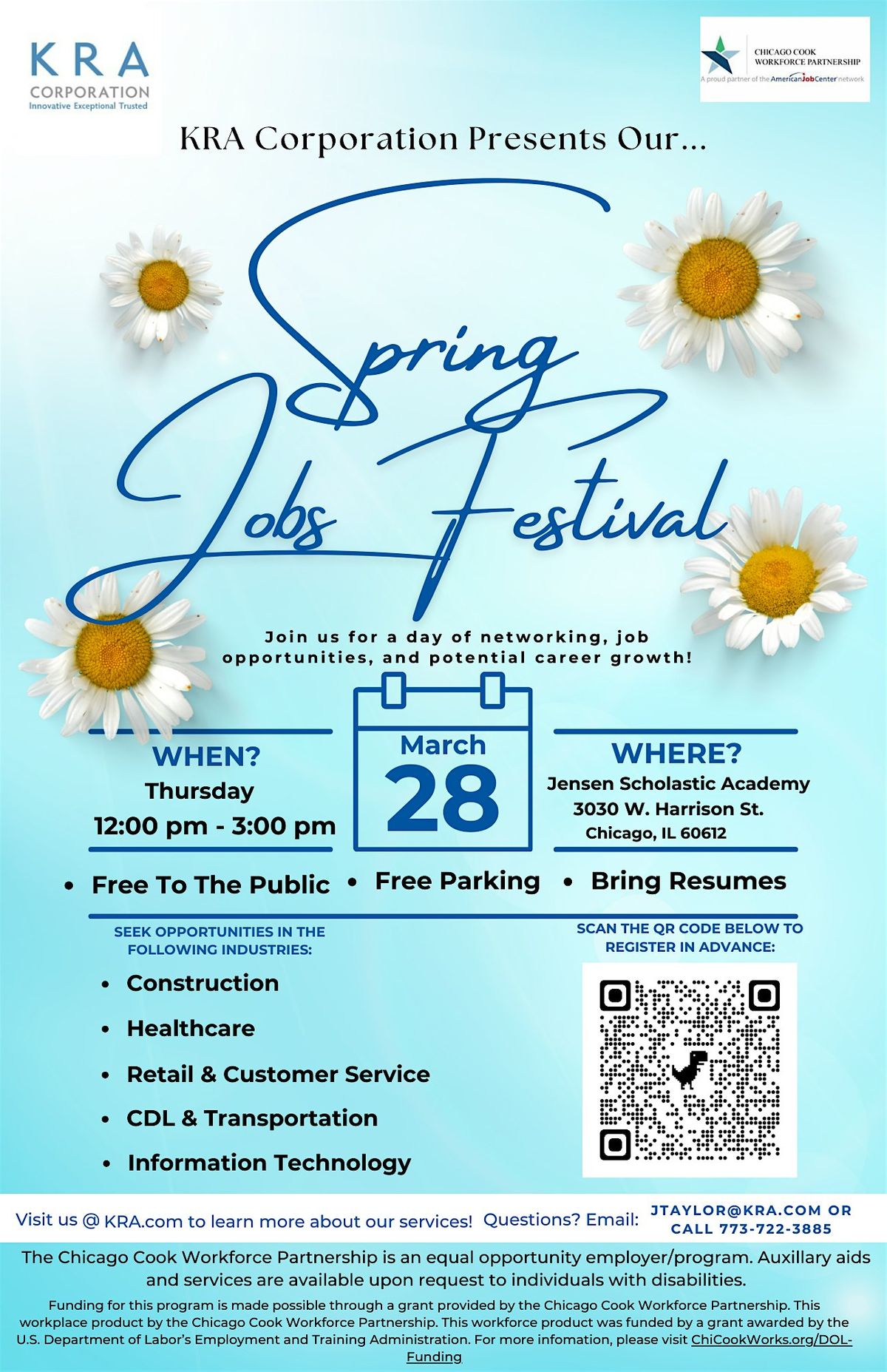 Spring Jobs Festival Presented by KRA Corporation, 3030 W Harrison St ...