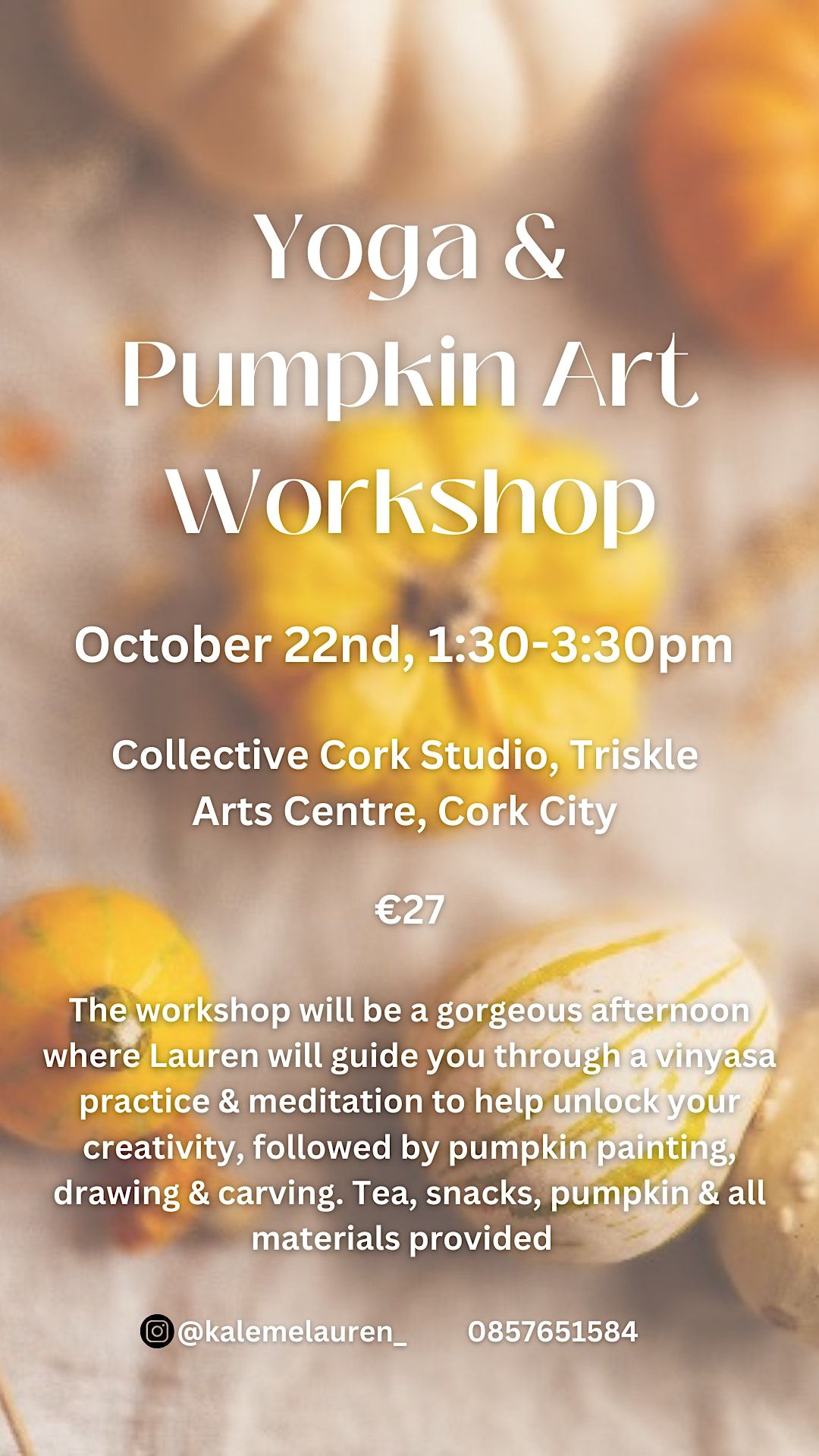 Yoga & Pumpkin Art Collective cork, October 22 2023