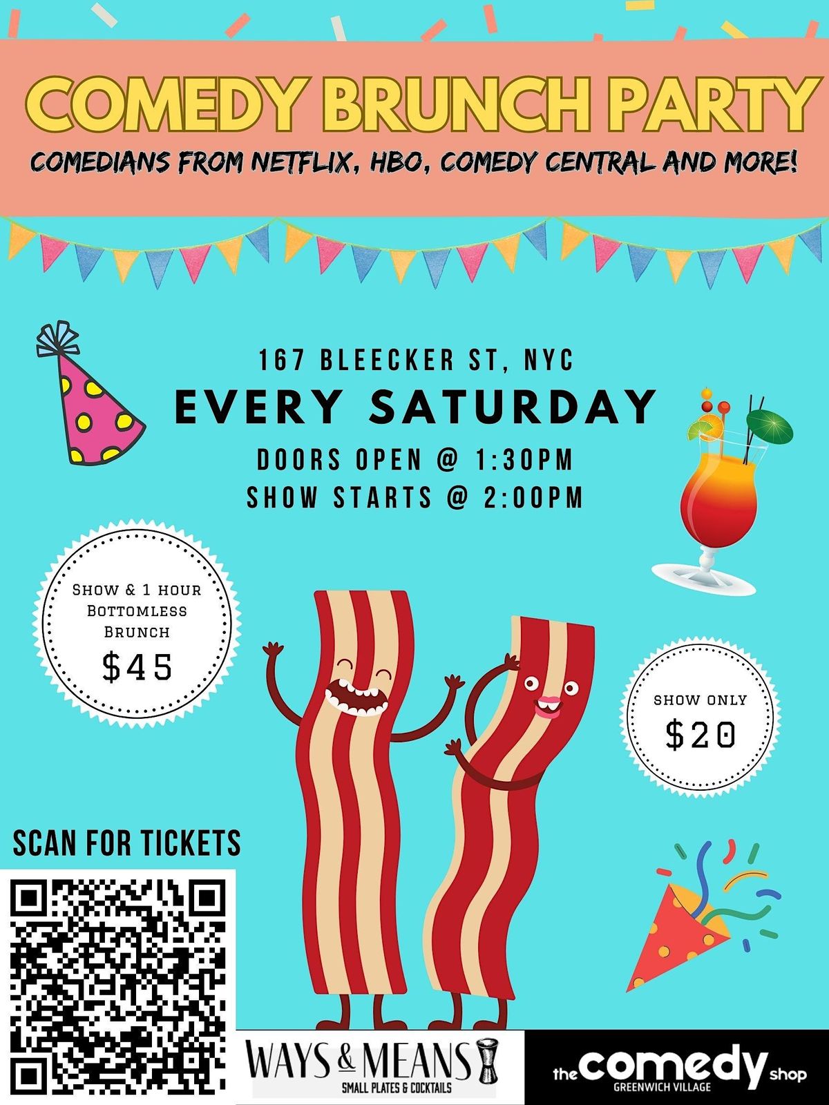 Comedy Brunch Party, The Comedy Shop (formerly Lantern Comedy), New