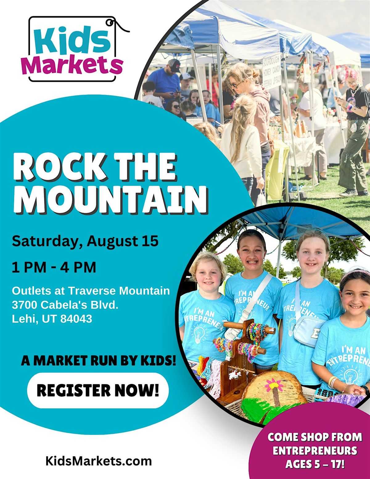 Kids Markets at Rock the Mountain, Outlets at Traverse Mountain, Lehi ...
