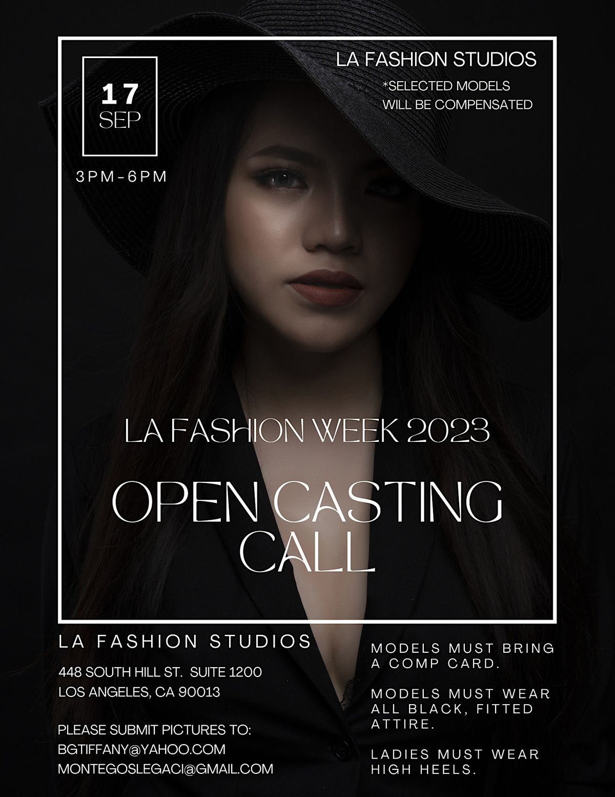 LA Fashion Week Casting Call, 448 S Hill St suite 1200, Los Angeles