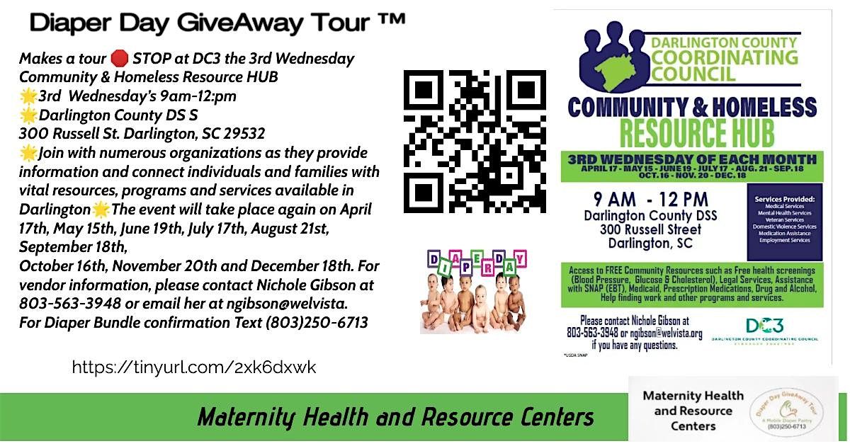 DC3 the 3rd Wednesday Community & Homeless Resource HUB, Darlington County  DSS, 17 April to 18 December | AllEvents.in
