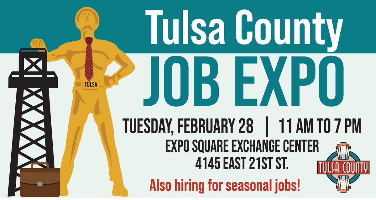 Tulsa County Job Expo, Exchange Center, Tulsa, 28 February 2023 Chart Jobs Tulsa