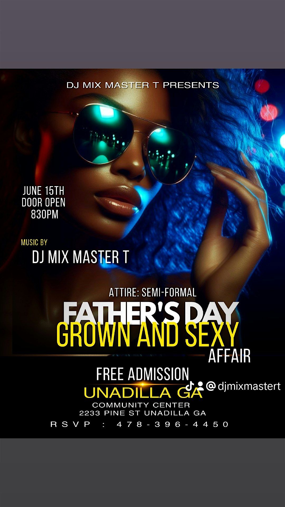 FATHERS DAY GROWN AND SEXY AFFAIR, community center, Unadilla, 15 June