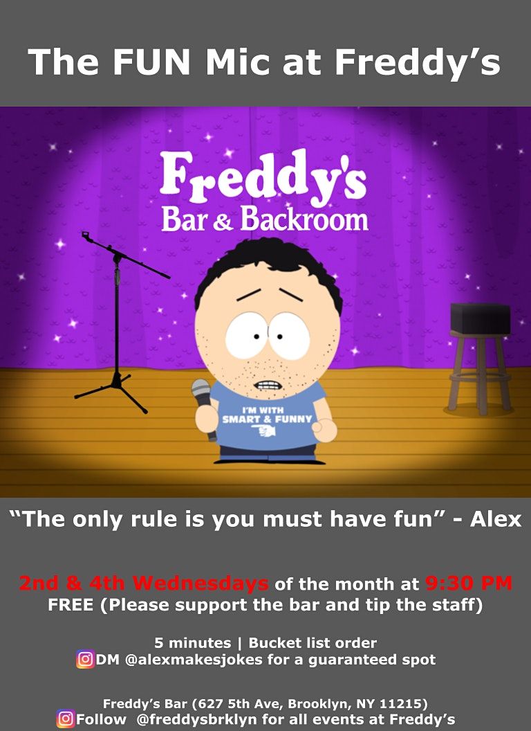 The FUN Mic at Freddy's Bar | Event in Brooklyn | AllEvents