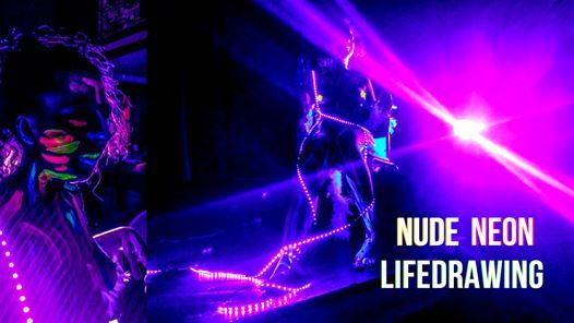 Nude Neon Life Drawing UV Paint Night Drop Dead Twice Dublin March 