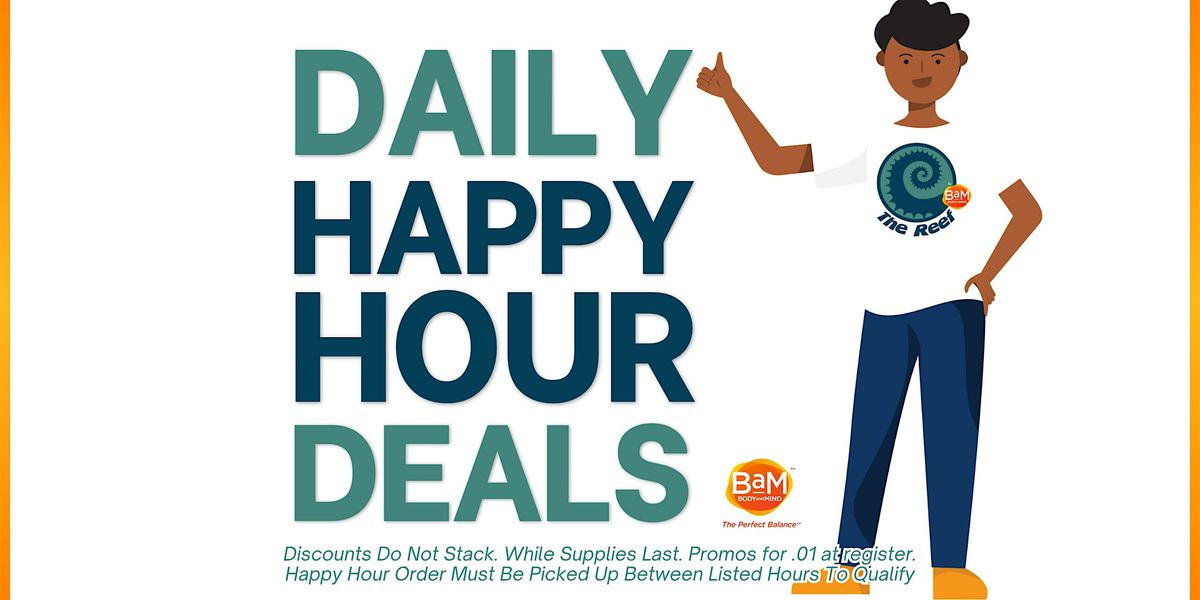 Daily Happy Hour Deals at The Reef Seaside | Event in Seaside | AllEvents