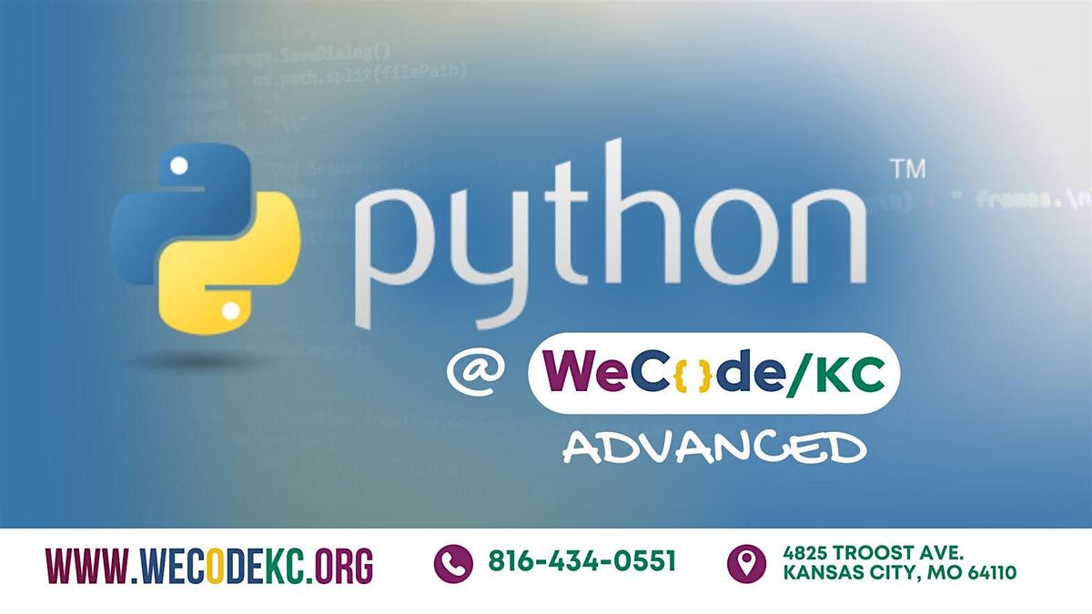 WeCodeKCs Advanced Python Class (Ages 12 - 17), 4825 Troost Ave, Kansas ...