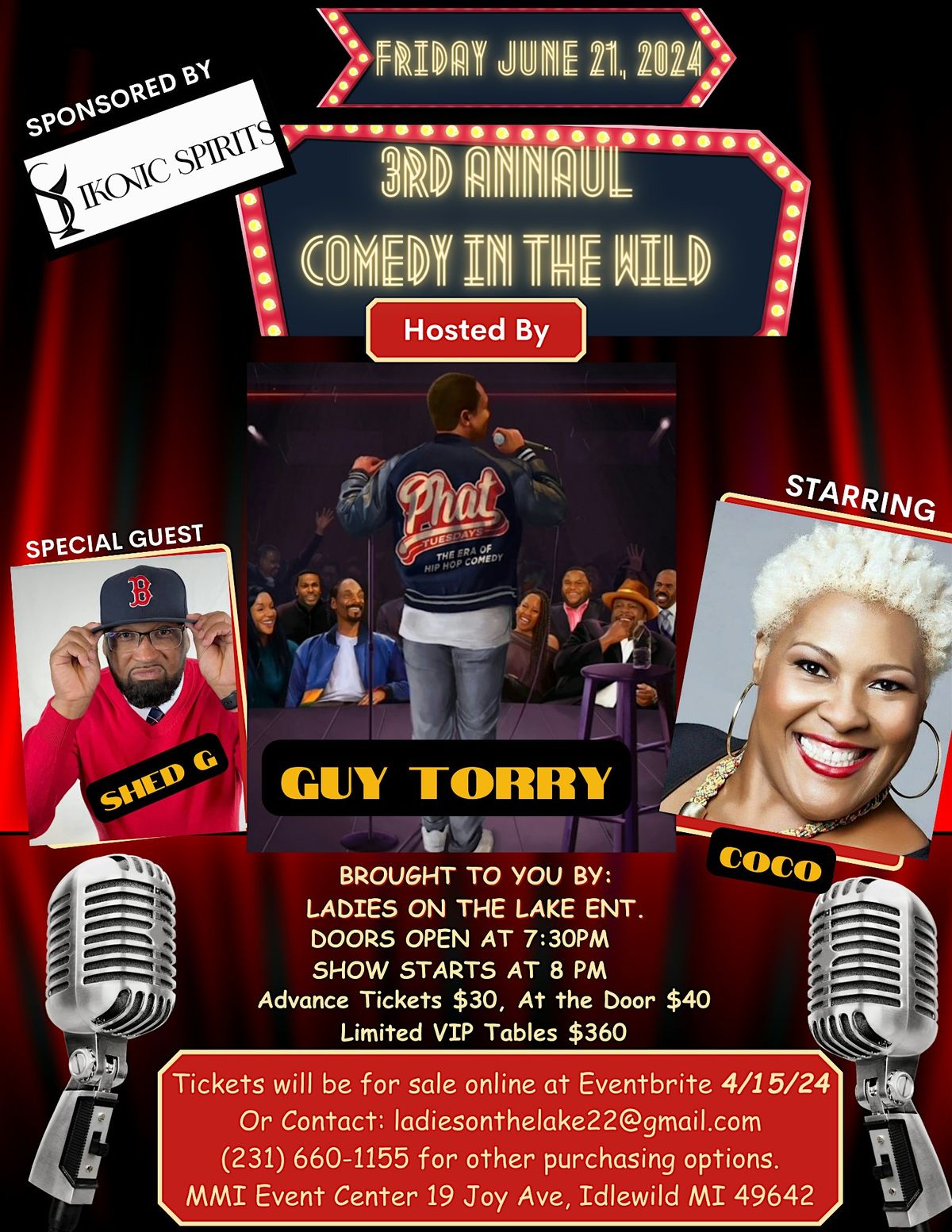 3rd Annual Comedy In The Wild Event, Mid Michigan Idlewild Event